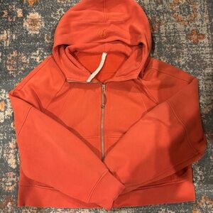 lululemon athletica Orange Zip-Up Hoodie Jacket